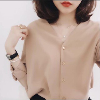 Áo sọc cổ v