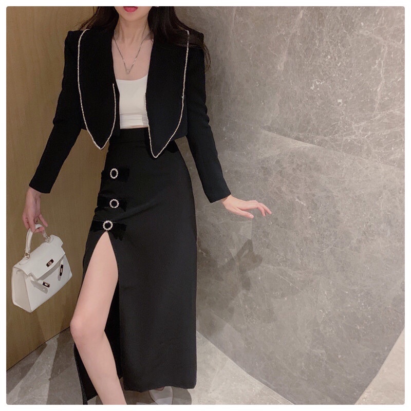 Chân Váy Dài Đính Nút Kiểu Xẻ Tà Gợi Cảm - SOGI CV03 | BigBuy360 - bigbuy360.vn