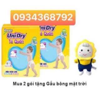 ( Tặng gấu bông) Combo 2 gói tã quần Unidry M60/L54/XL48/XXL44