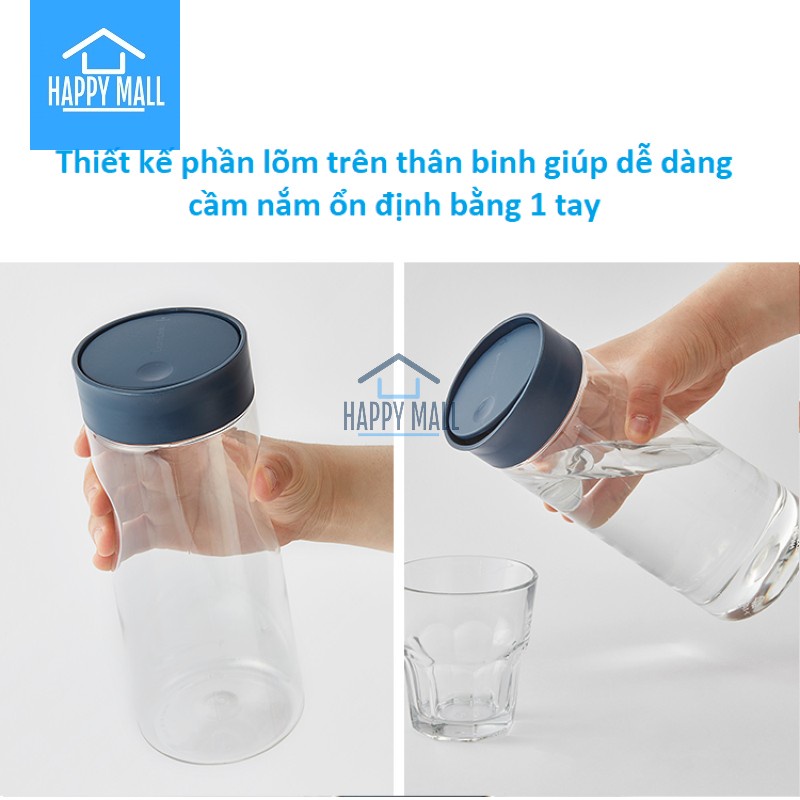 Bình nước Lock&Lock Easy Open với nắp thiết kế mở bằng 1 chạm dung tích 1.2L HAP813N 1.5L HAP814N