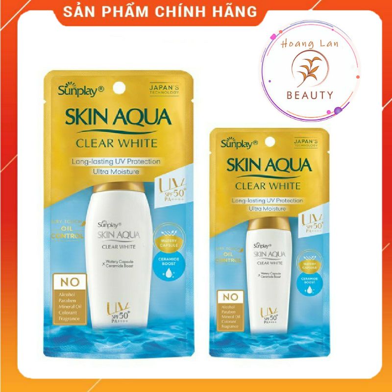 Kem Chống Nắng Sunplay Nắp Vàng Skin Aqua Clear White 25gr & 55gr