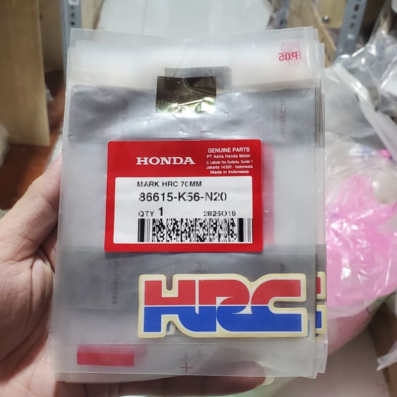 Tem HRC SONIC Zin mới - 86615-K56-N20