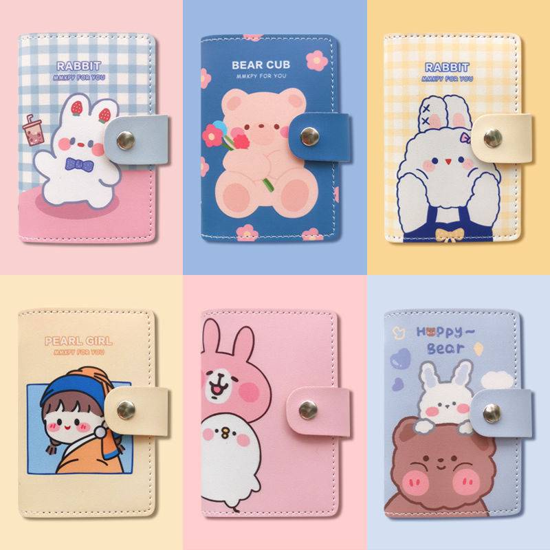 Ví đựng thẻ mini siêu mỏng nhiều ngăn thời trang Hàn Quốc đáng yêu cho nữ