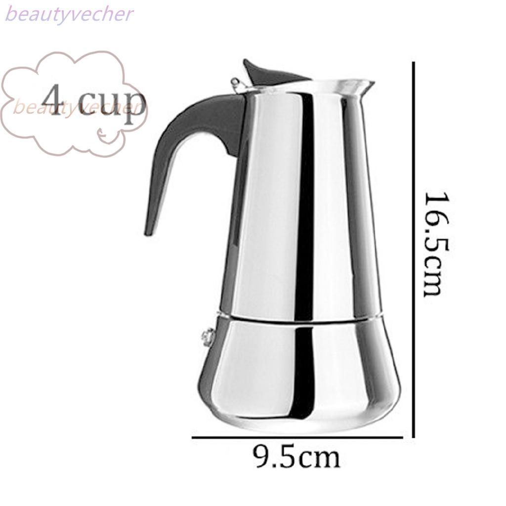 4 Size Stainless Steel Stovetop Espresso Coffee Maker Percolator Pot Moka Latte