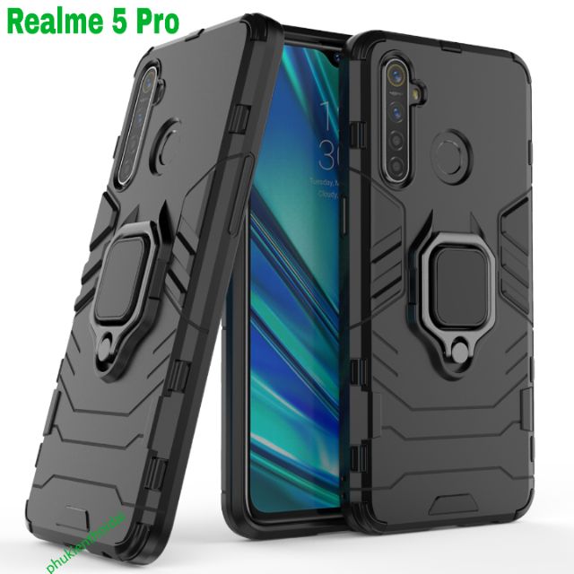 Ốp lưng Oppo Realme 5 Pro / Realme Q / Realme Q3 / Realme v13 chống sốc Iron Man Iring cao cấp siêu bền giá đỡ xem phim