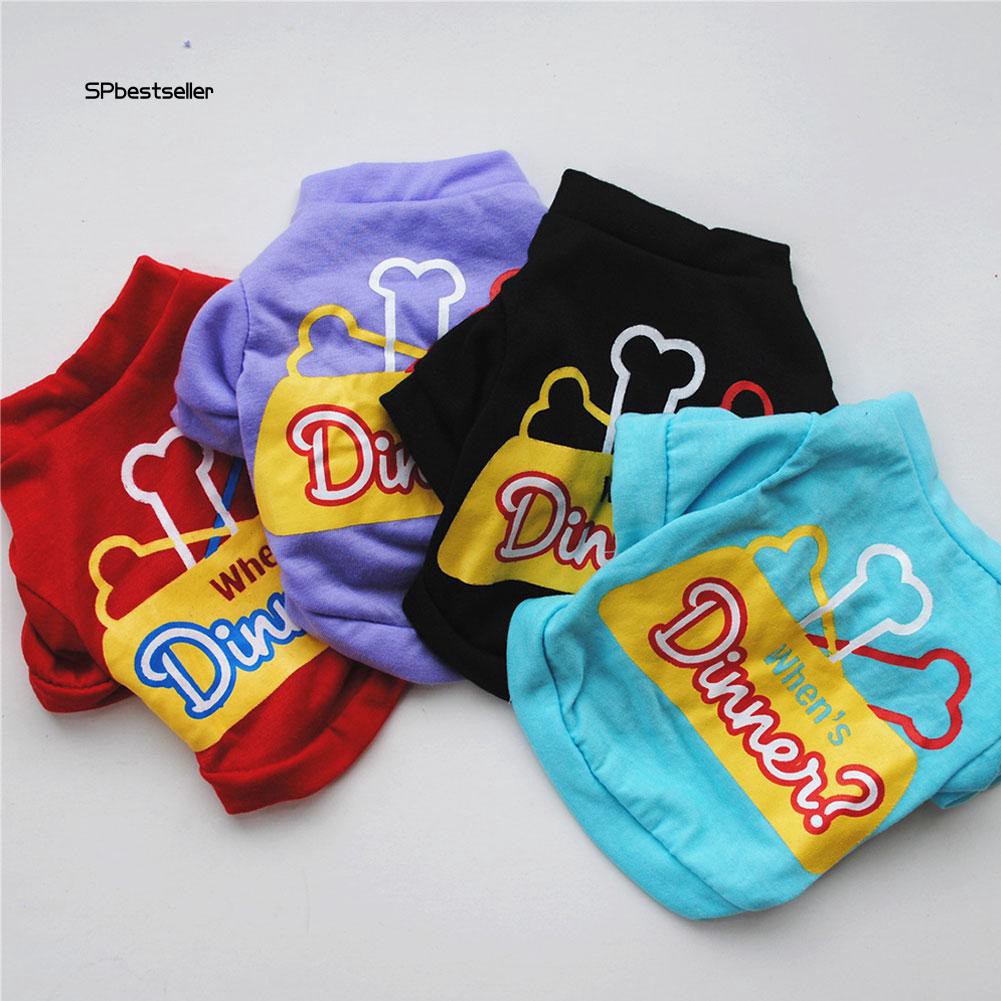 Áo in chữ/hình khúc xương đáng yêu dành cho thú cưng