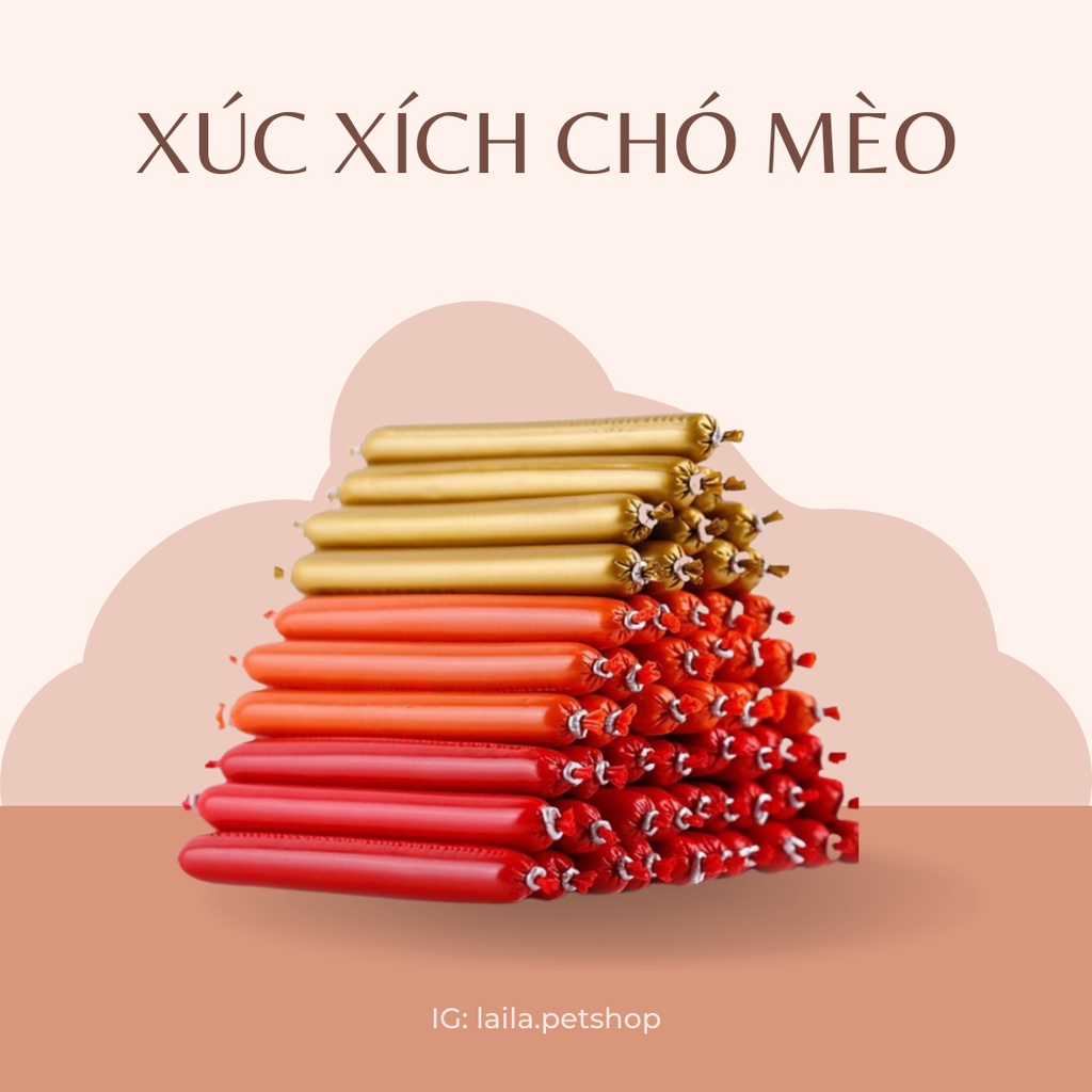 Xúc xích cho Chó Mèo - cung cấp dinh dưỡng cho thú cưng 15gram