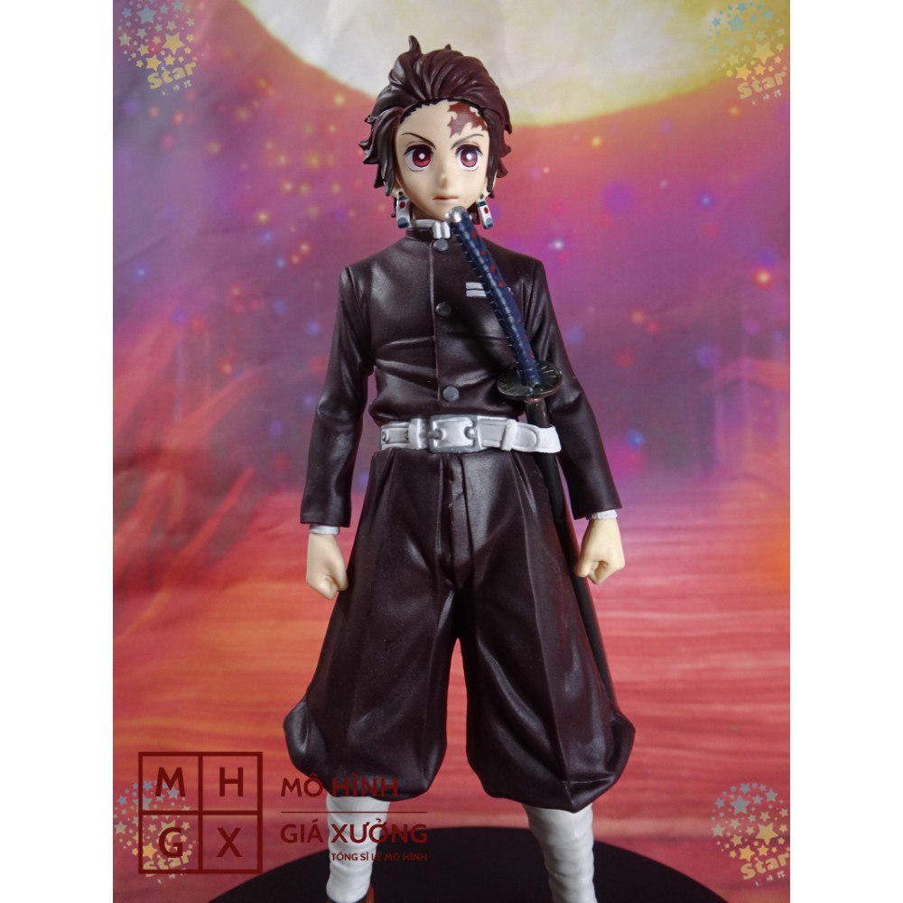 Mô hình Kimetsu No Yaiba figure Demon Slayer Kamado Tanjirou Áo Đen cao 15 cm - figure thanh gươm diệt quỷ