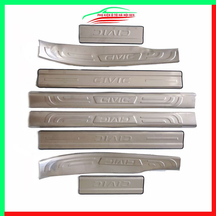 Bộ nẹp bước chân inox ô tô HONDA CIVIC 2016-2021 chống trầy làm đẹp ô tô