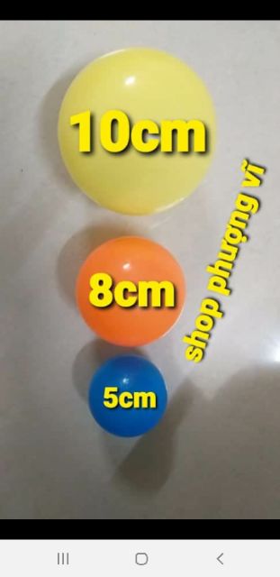 combo 100 bóng nhựa size to 10cm hàng Việt Nam.