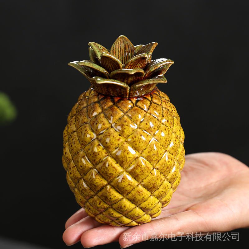 Hộp Đựng Trà Bằng Gốm Sứ Pu In Hình Quả Dứa Sáng Tạo cxbjiaersh. my98