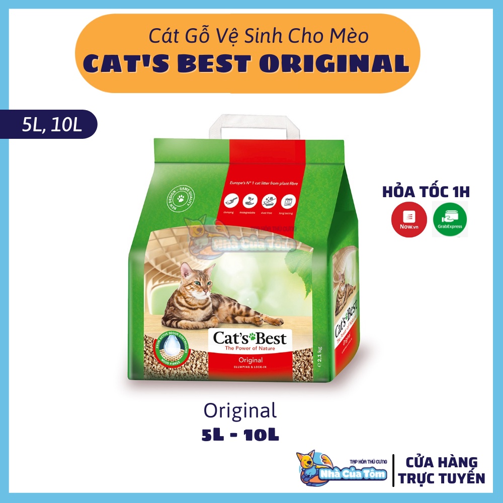 [1 Bao 10L] Cát Gỗ Vệ Sinh Cho Mèo Cat's Best Original