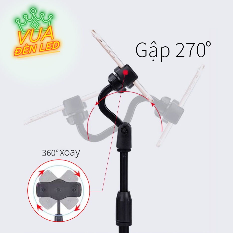 [Hàng loại 1] Giá đỡ điện thoại Livestream để bàn xoay 360 độ, tripod quay phim, chụp hình, học online tiện lợi