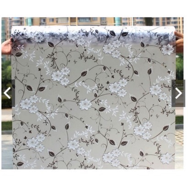 Giấy decal dán kính hoa dây đen