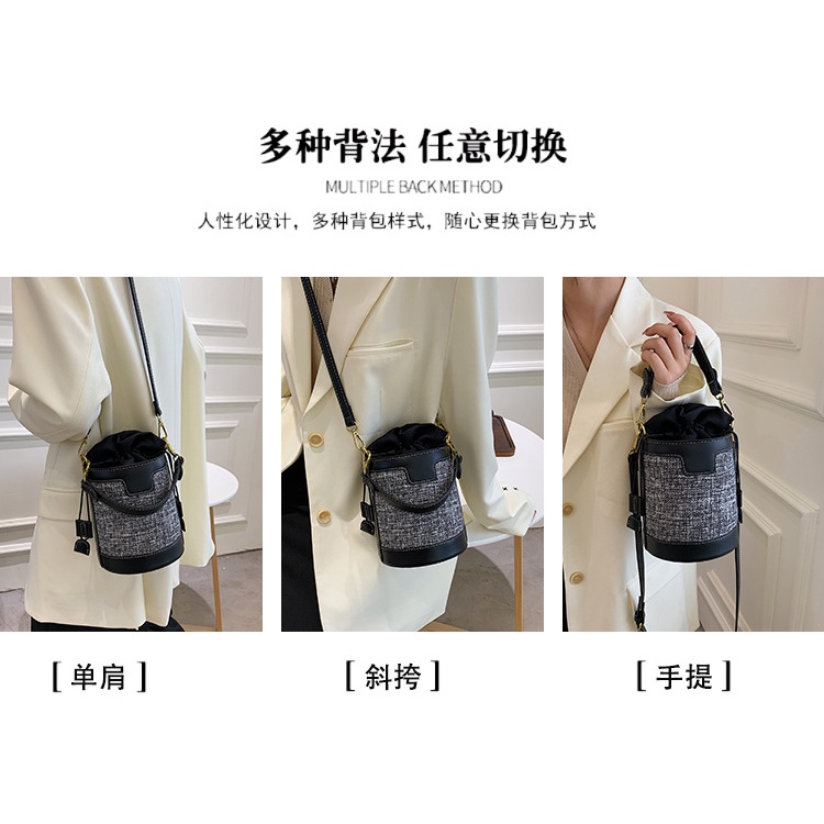 Túi Đeo Chéo Vải Canvas Phong Cách Hàn Quốc Mẫu Mới 2021 Thời Trang