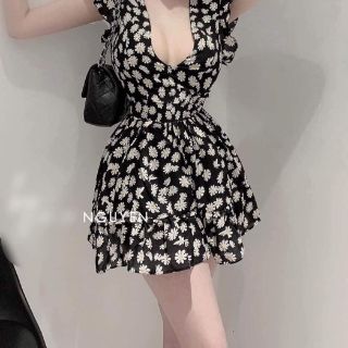 Vải voan hoa cúc