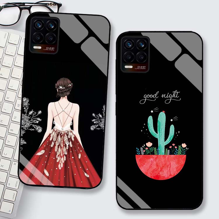 Ốp Lưng Realme 8, Realme 8 Pro Mặt kính cường lực Cao Cấp, Sang Trọng thiết kế Độc Quyền