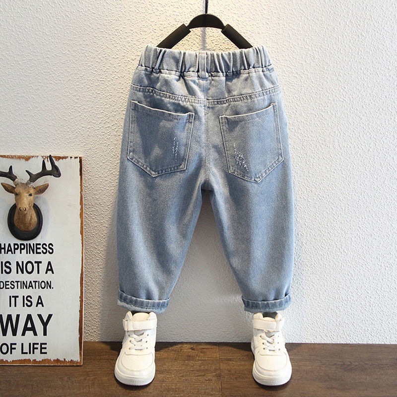 Quần Jean Dài Dáng Rộng Co Giãn In Hình Phi Hành Gia Thời Trang Mùa Xuân Hàn Quốc Mới Kích Thước 2022