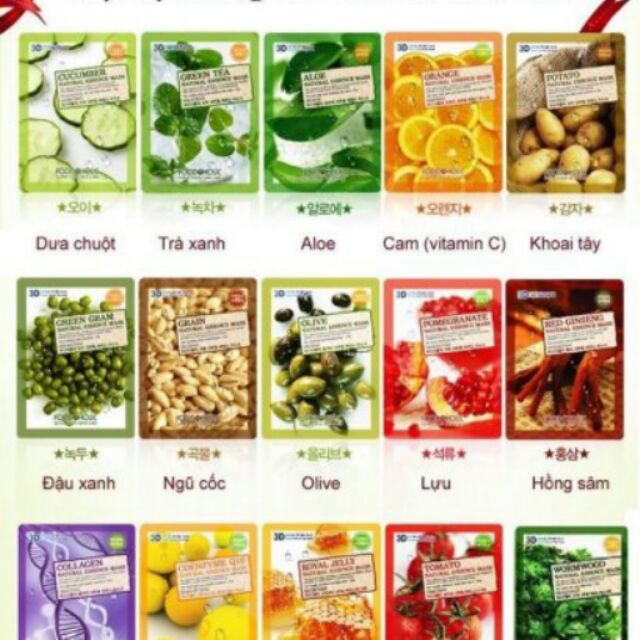 Mặt nạ 3 D Hàn Quốc ( miếng
