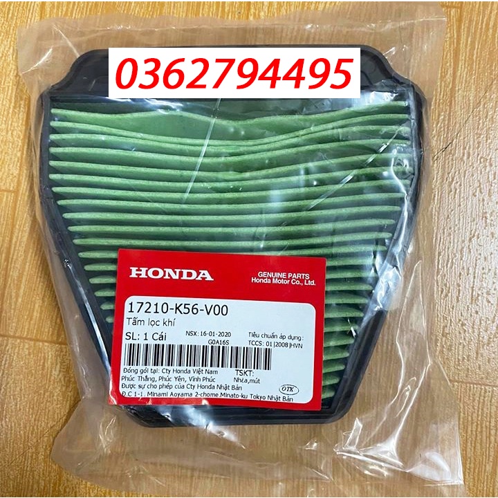 Lọc gió Winner v1/Winner X/Winner V3  Zin chính hãng Honda
