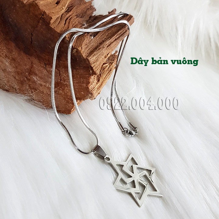 Dây chuyền ngôi sao, mặt dây ngôi sao 6 cánh.