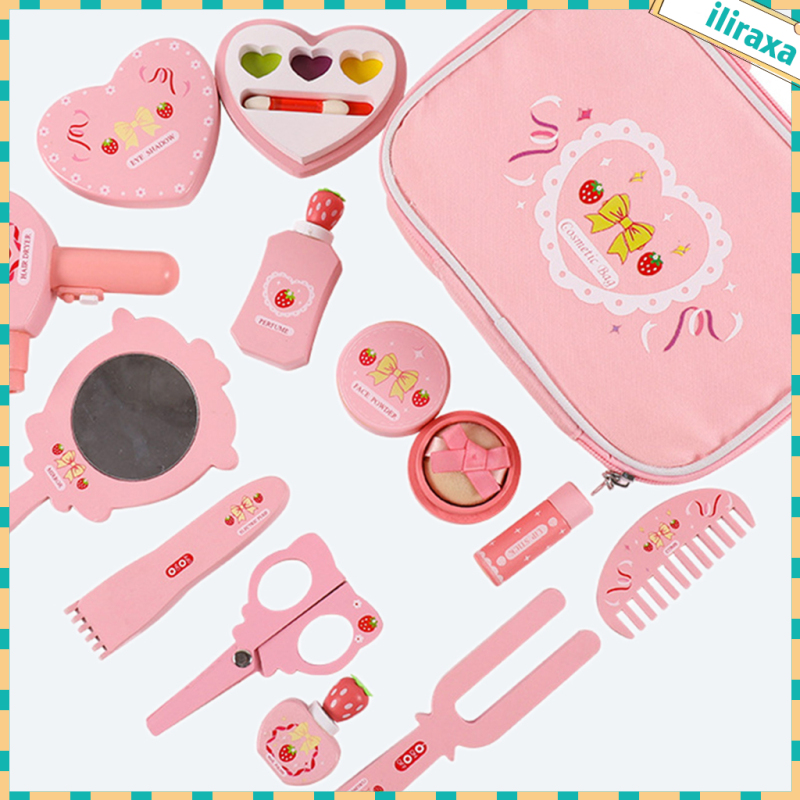 Bộ Đồ Chơi Trang Điểm 12 Món Bằng Gỗ Cho Bé Gái