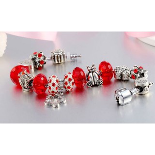 Vòng tay charm hoa pha lê siêu đẹp
