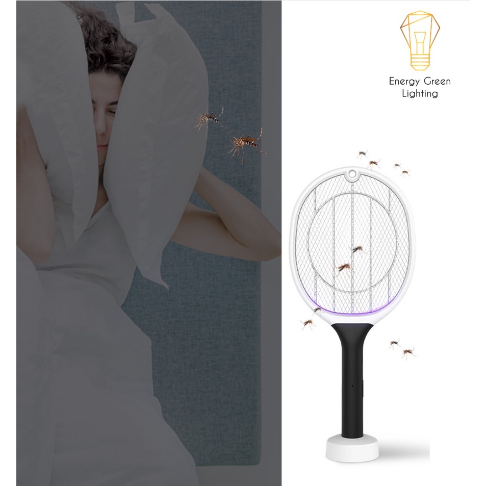 Vợt Bắt Muỗi Kiêm Đèn Thu Hút Muỗi Energy Green Lighting WP-08B - Diệt Muỗi Nhanh Gọn - An Toàn Và Hiệu Quả
