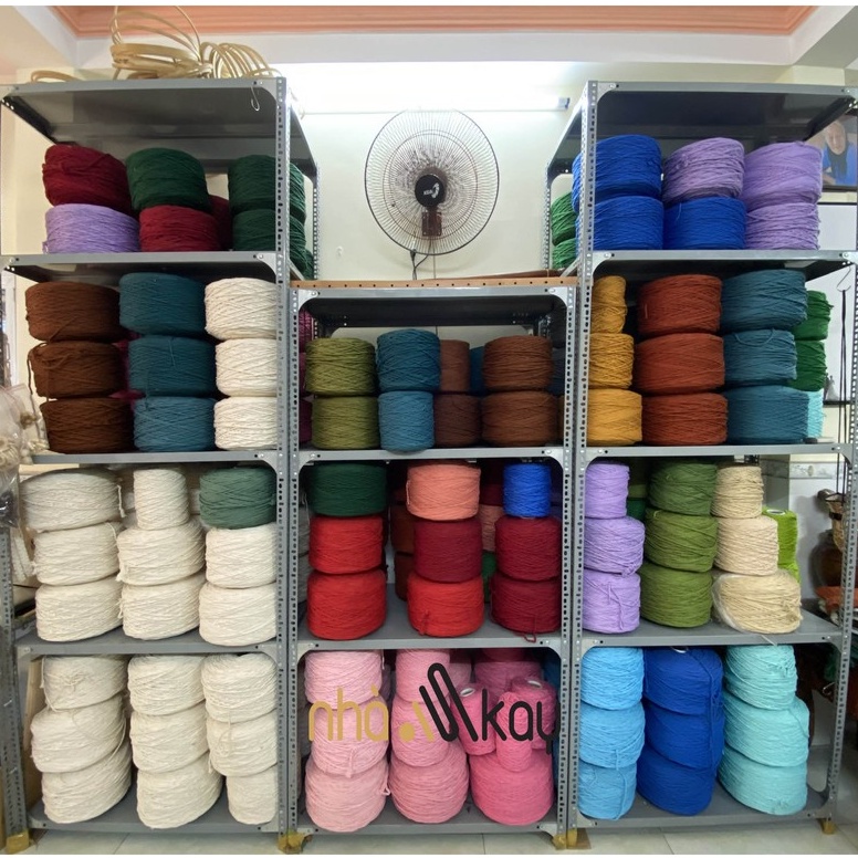 500 gram Dây thừng màu ĐỎ TƯƠI macrame 5mm 3 xoắn