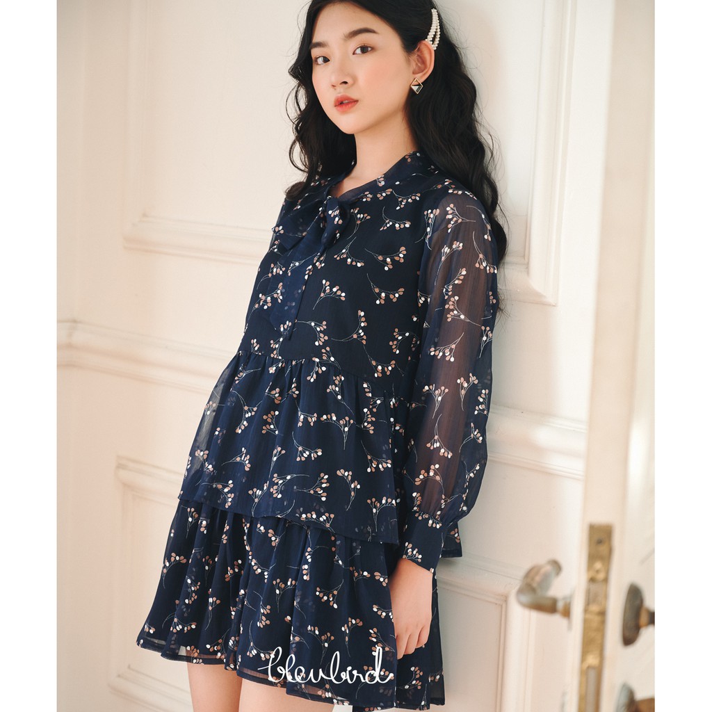 [Mã WABRWA15 giảm 15% đơn 300K] BLEUBIRD Váy voan Luna hoa li ti | BigBuy360 - bigbuy360.vn