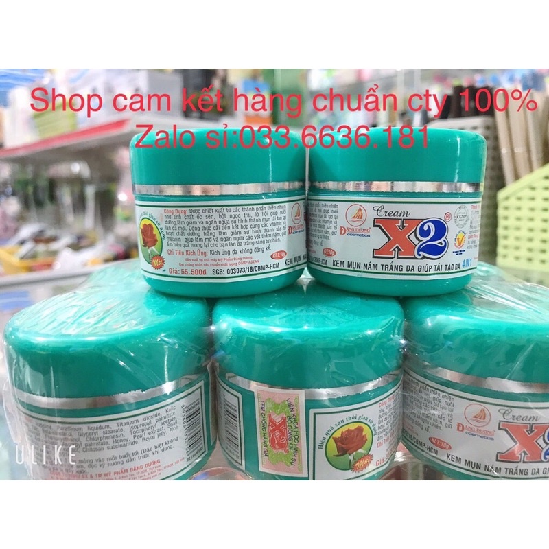 Kem x2 hủ Trần 10g hết mụn nám trắng da tái tạo da