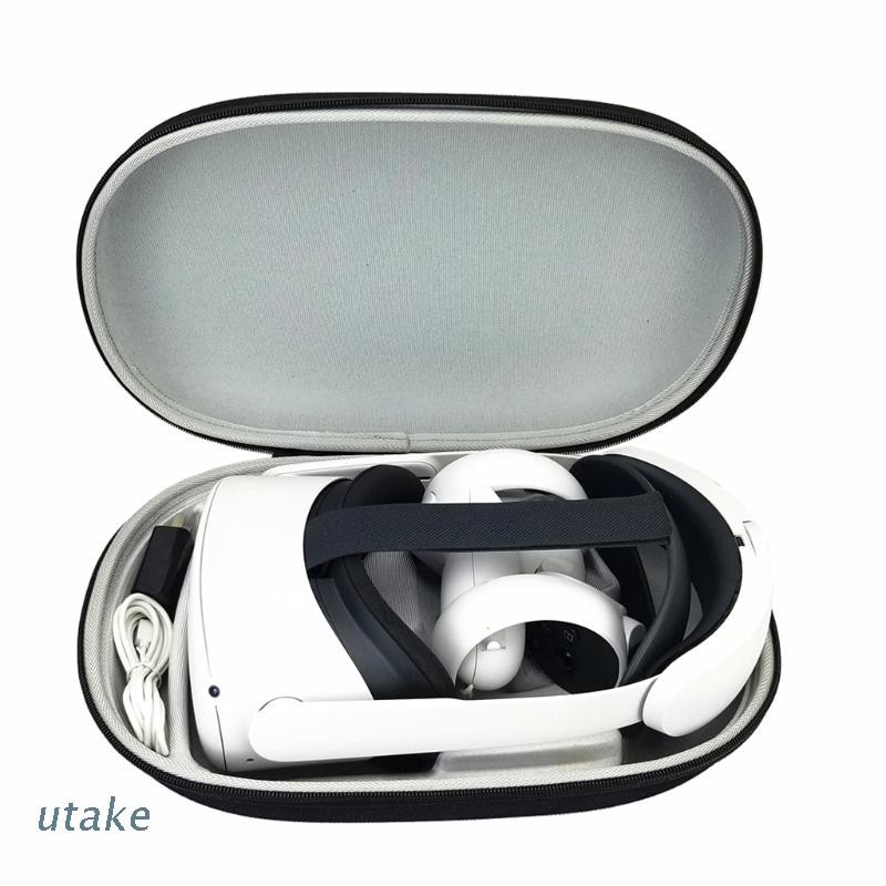 Utake Hard Carrying Case For  Oculus Quest 2 Adjustable Head Elite Strap and Oculus