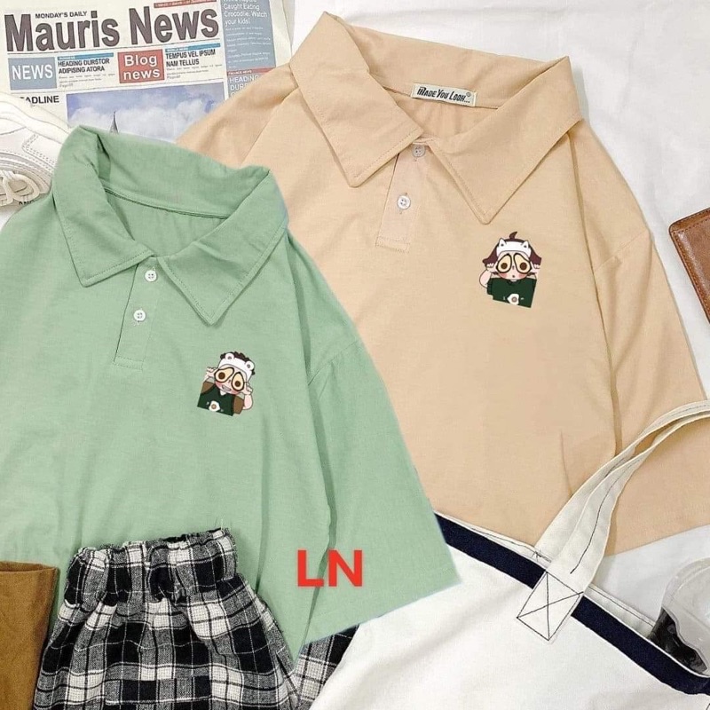 Áo cổ bẻ em bé bơ DA6