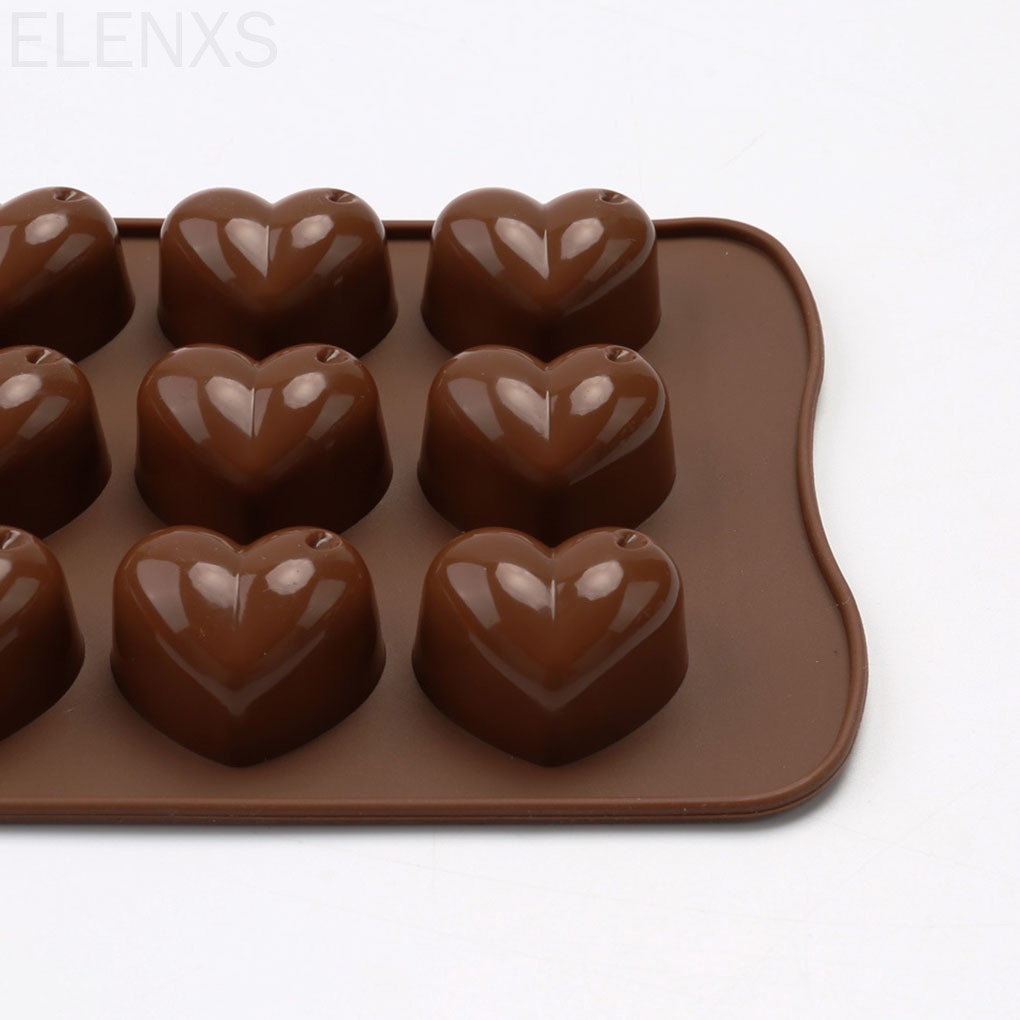 Khuôn làm đá socola 15 ô hình trái tim dễ thương xinh xắn