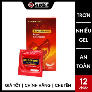 Bao cao su Goldentime Gia đình hình bướm đỏ hộp 12 chiếc