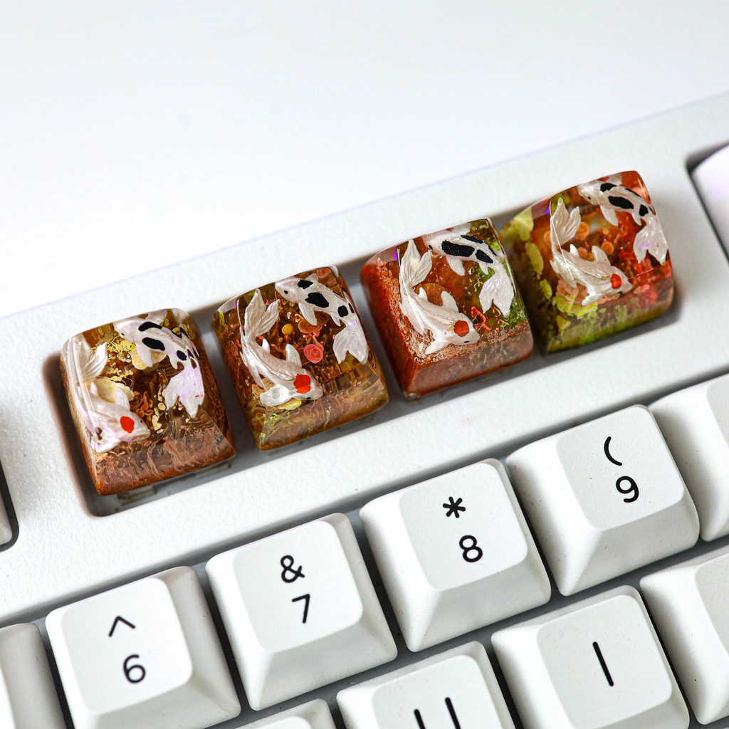 Nút bàn phím lẻ giá rẻ, keycap cá koi sắc màu