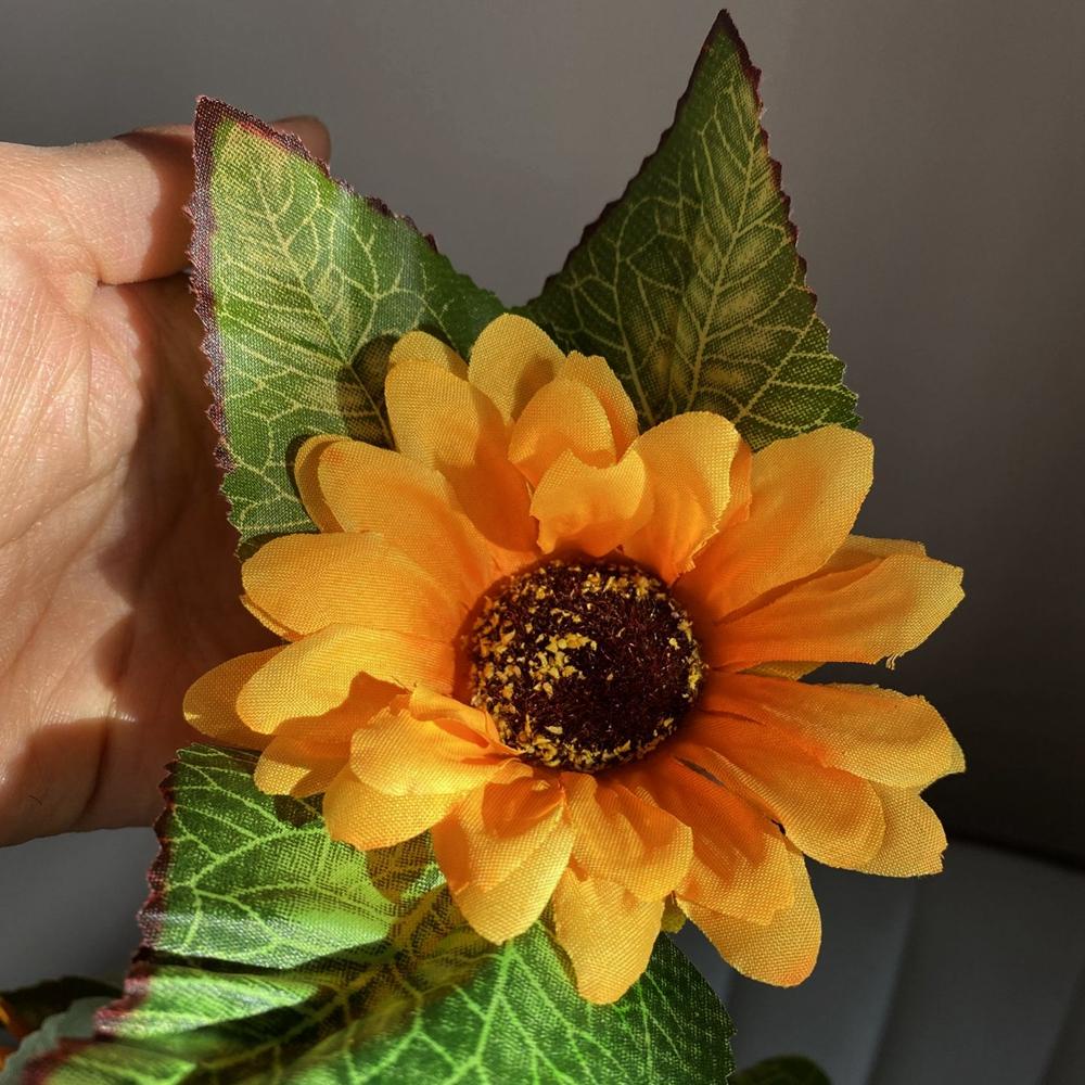 KUNHEV Hoa Hướng Dương Giả Bằng Lụa Chất Lượng Cao