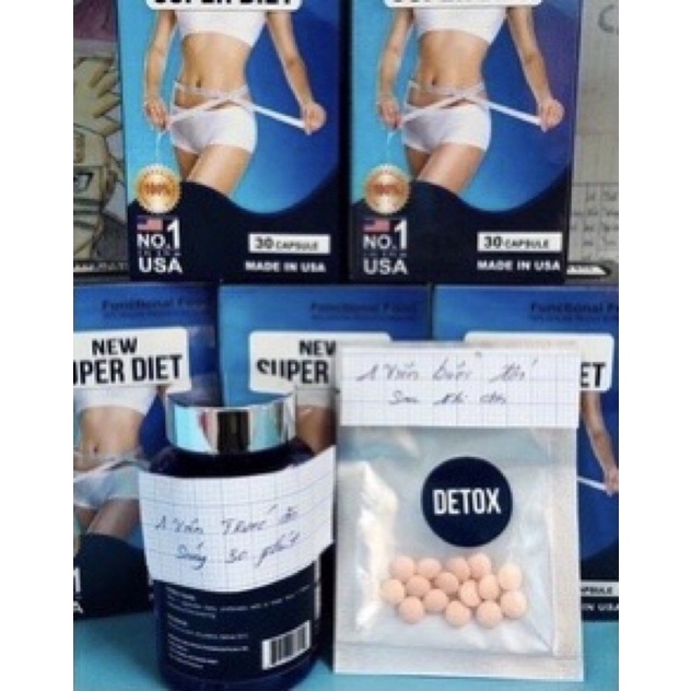 (Không Vỏ )Viên uống giảm cân new super diet của mỹ dành cho cơ địa khó giảm