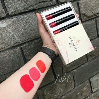 Compo 4 son 2 chu parea đỏ cam và 2 son iope