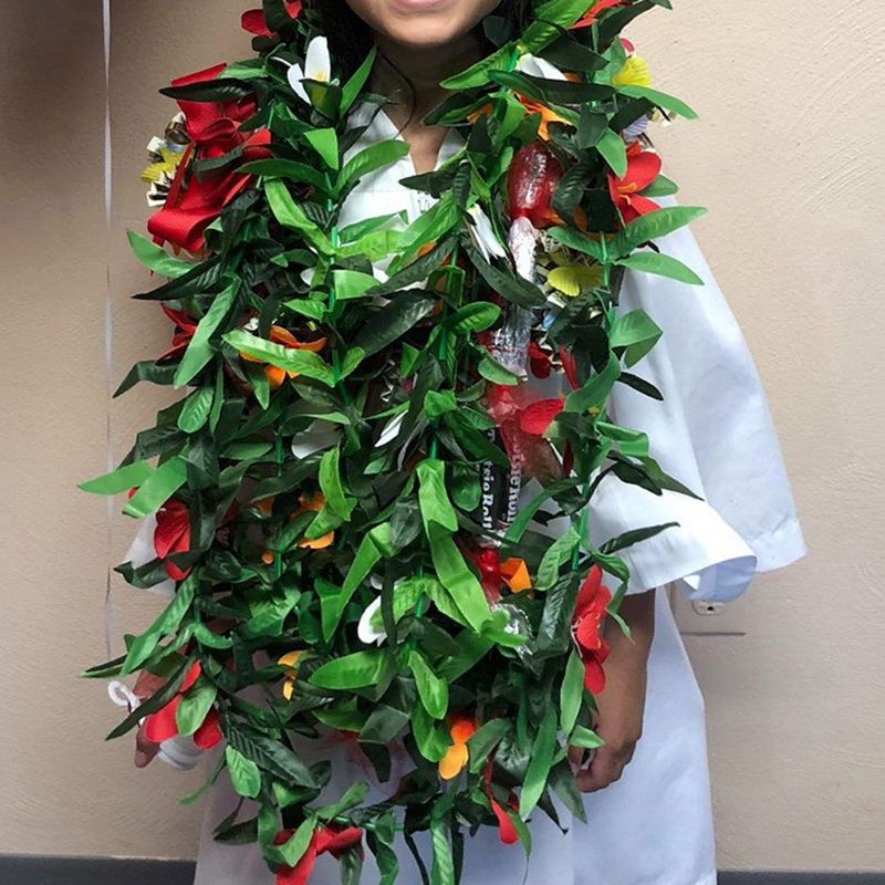 Aoto Vòng Cổ Bãi Biển Vòng Hoa Lá Đầy Màu Sắc Hawaiian Trang Trí Cho Bữa Tiệc