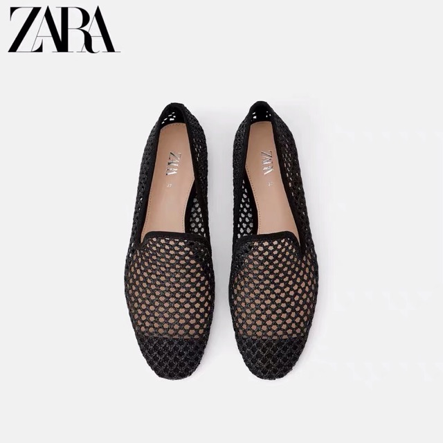 Slipon lưới đay màu đen hiệu Zara Auth 100%