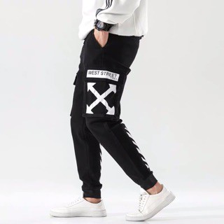 FREESHIP 50K - Quần Jogger Kaki Túi Hộp Nam, Nữ Unisex Dáng Thể Thao In Chữ X