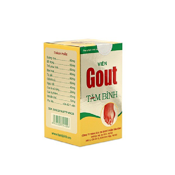 Viên Gout Tâm Bình hộp 60 viên- atzpharmacy