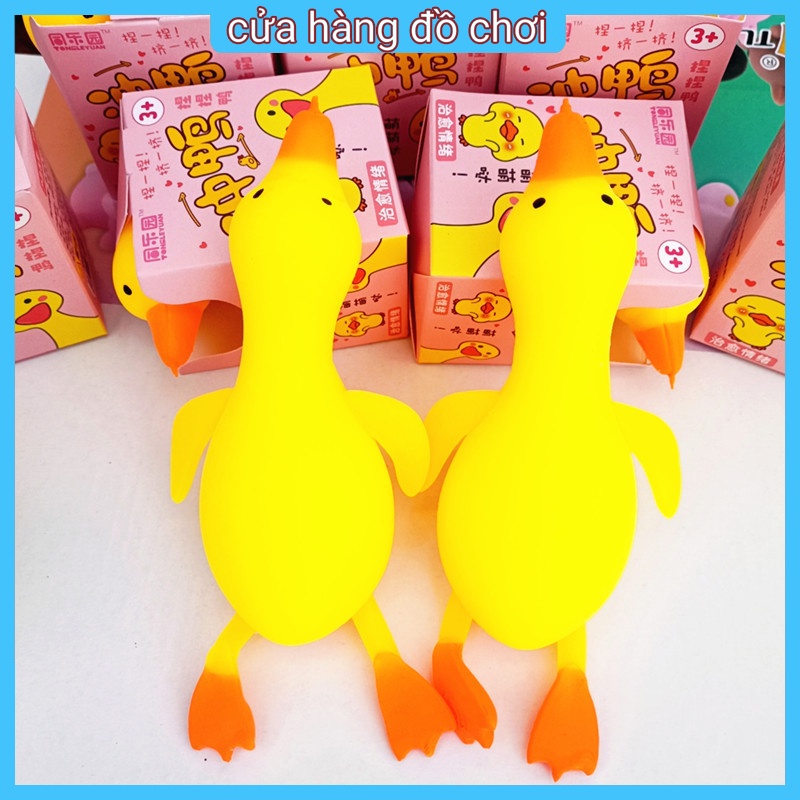 Đồ Chơi Bóp Nén Giảm Căng Thẳng Hình Chú Vịt Vàng Dễ Thương