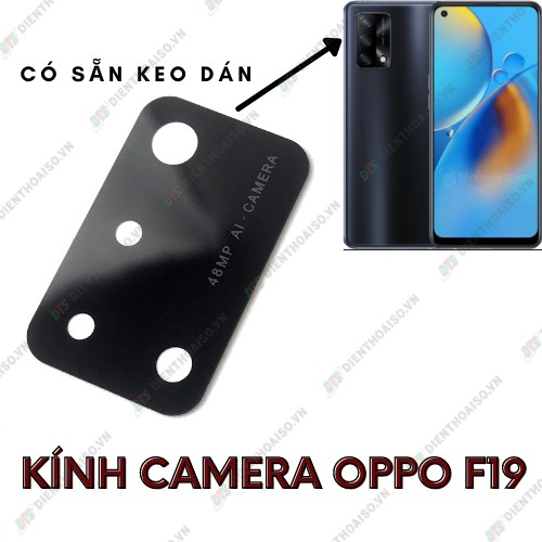 Kính camera oppo f19 kèm keo dán