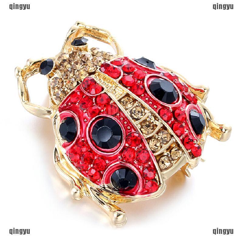 ❤❤ Ghim Cài Áo Hình Côn Trùng Đính Đá Pha Lê Tráng Men Dễ Thương