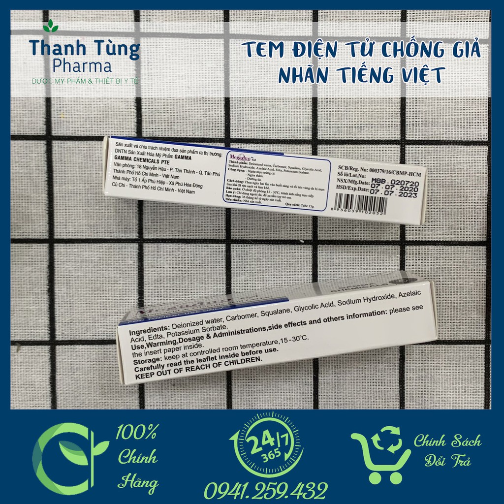MEGADUO Gel 15g ✅[Chính Hãng] - Giảm Mụn Thâm, Mụn Trứng Cá, Dưỡng Da - Azelaic Acid/AHA | BigBuy360 - bigbuy360.vn