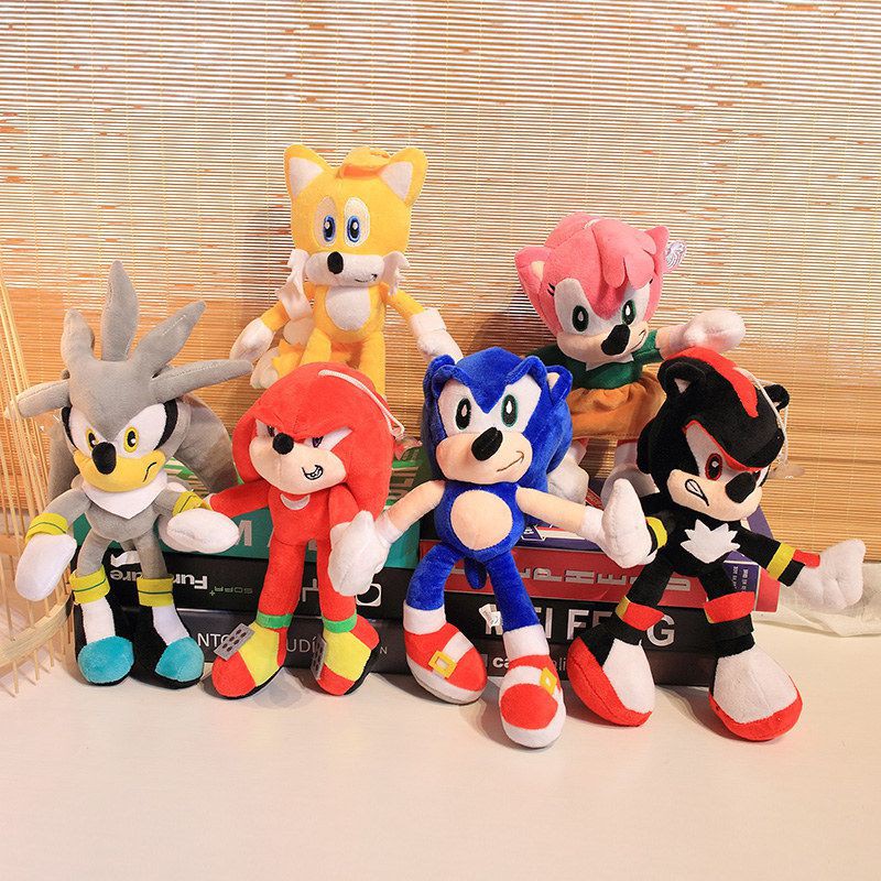 28cm Sonic The Hedgehog Shadow Amy Rose Knuckle Tai Stuffed Toy Plush Doll So