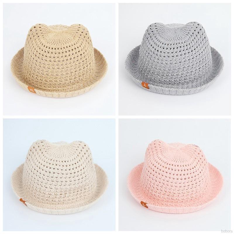 Nón cotton tai gấu dễ thương xinh xắn cho bé