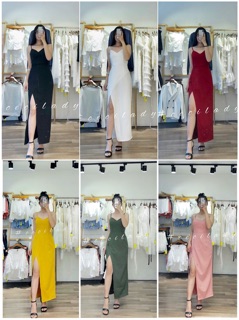 Đầm 2 dây dáng dài